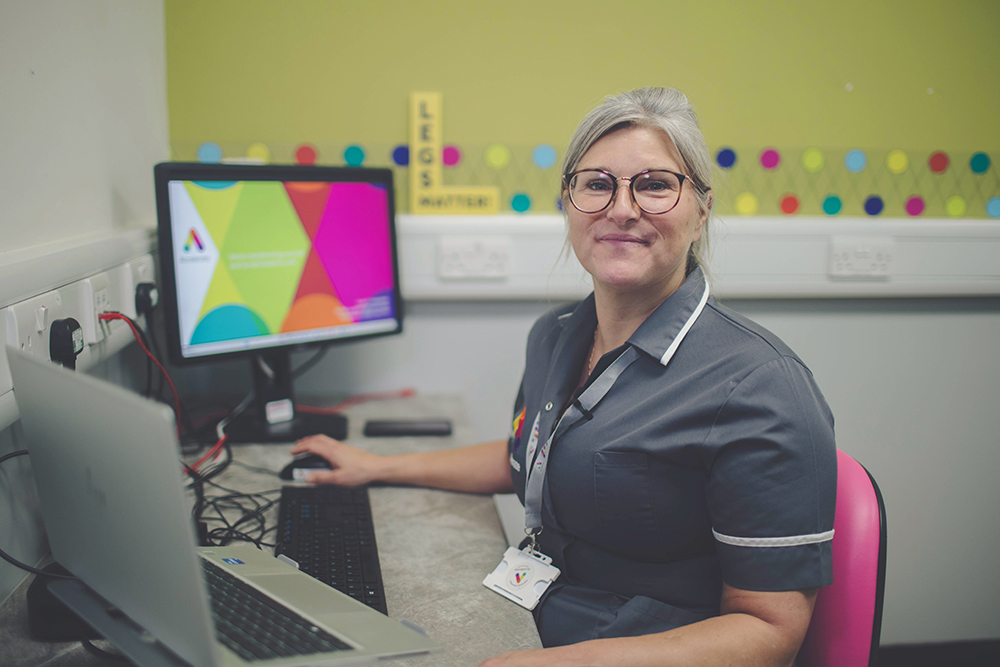 Rebecca Elwell in Clinic in Accelerate uniform