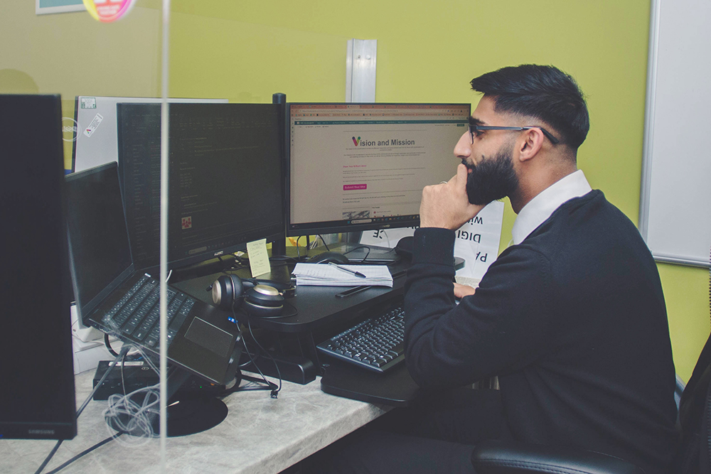 Student learning at on-line at Accelerate