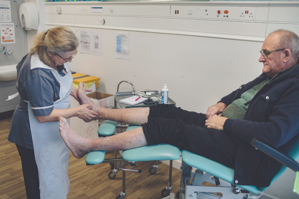 Nurse with patient in the clinic at Accelerate